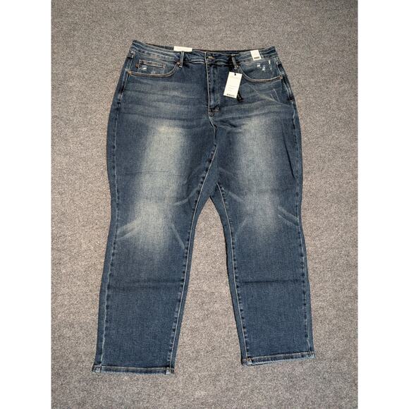 Judy Blue Slim Fit Jeans Womens Plus Size 22W Distressed Denim - Picture 1 of 11